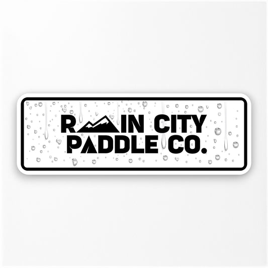 Logo Vinyl Sticker with Rain Drop Effect