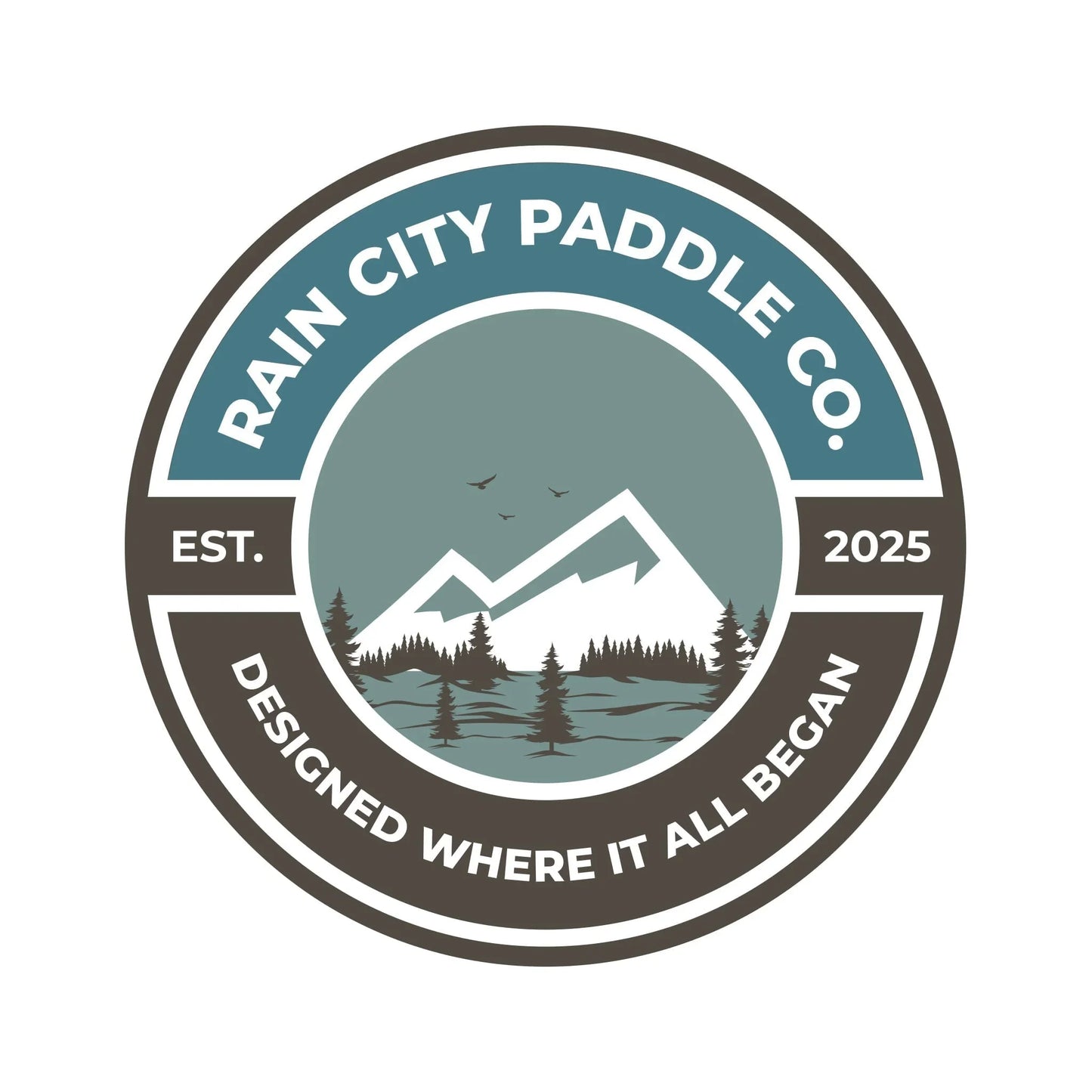 Icon Round Vinyl Sticker - Rain City Paddle Company